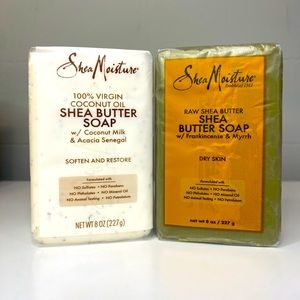 (2) Shea Moisture All Natural Organic Shea Butter & Coconut Oil Bar Soap